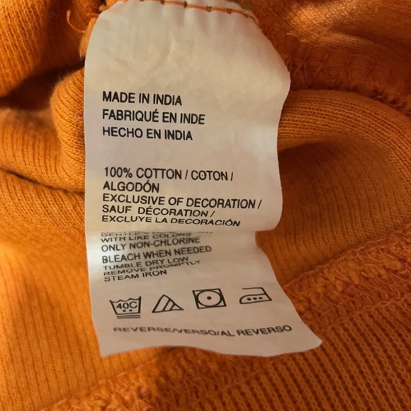 IZOD Men’s Pullover 1/3 Zip Orange Sweatshirt XL - Picture 5 of 8